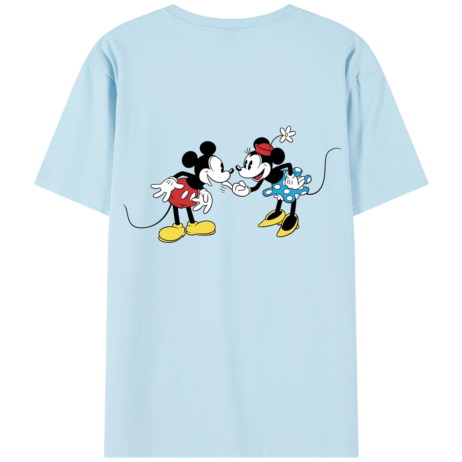 （画像用） ミッキーマウス Mickey Mouse 綿100％半袖Tシャツ（背面プリント）
